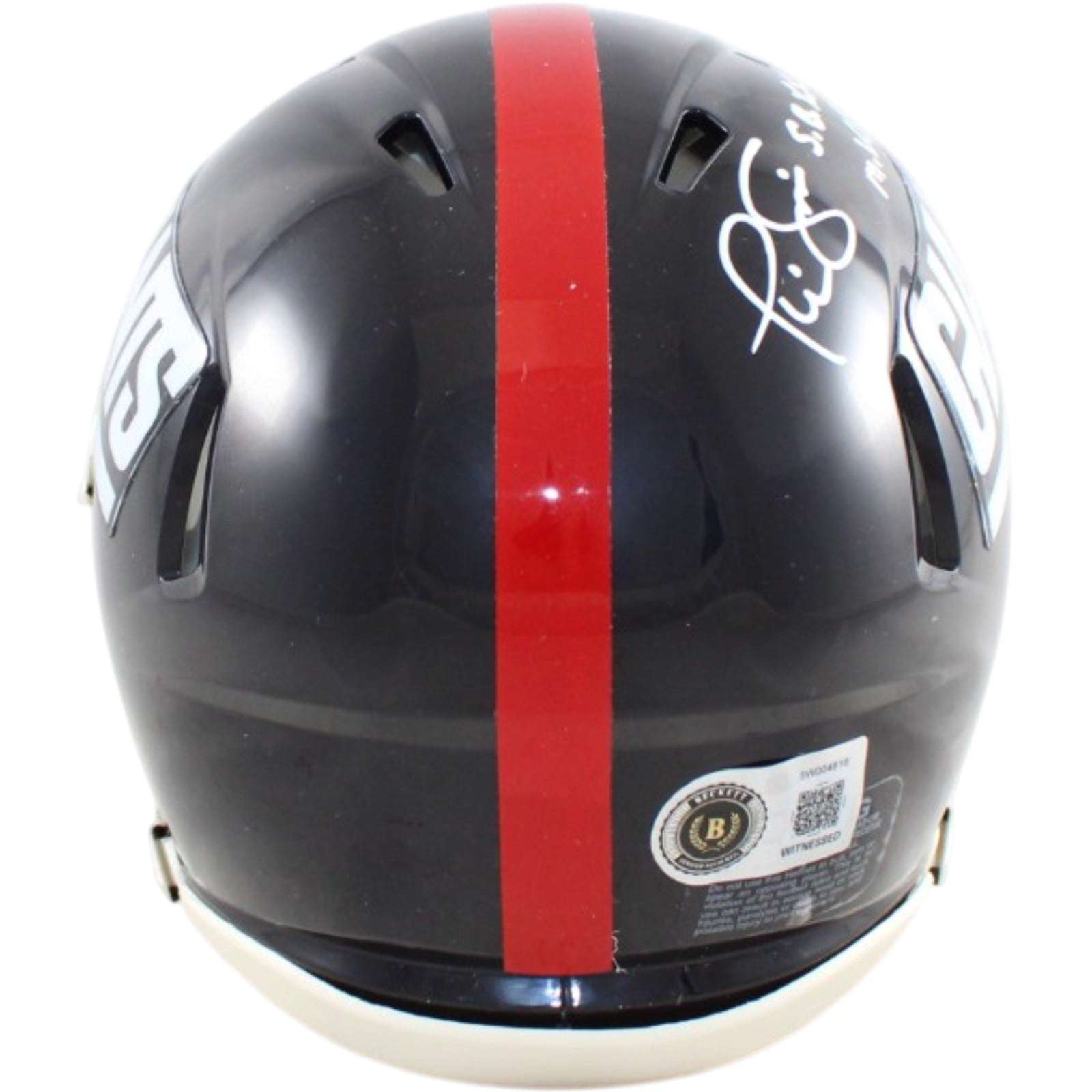 Phil Simms Autographed New York Giants Mini Helmet TB 81 SB XXI MVP BAS 58690 2 Phil Simms Autographed New York Giants Mini Helmet TB 81 SB XXI MVP BAS 58690