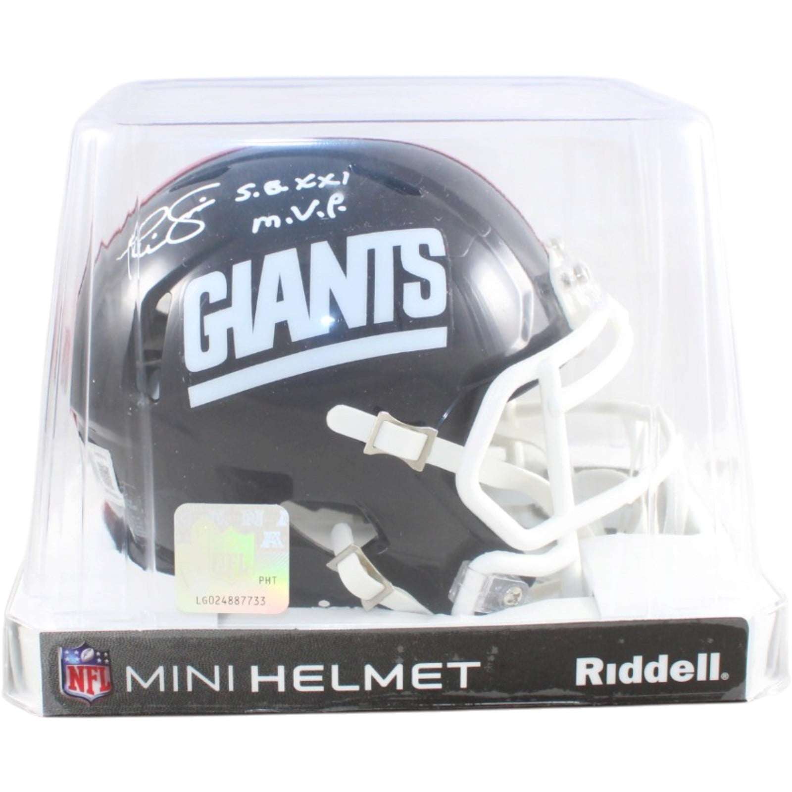 Phil Simms Autographed New York Giants Mini Helmet TB 81 SB XXI MVP BAS 58690 5 Phil Simms Autographed New York Giants Mini Helmet TB 81 SB XXI MVP BAS 58690