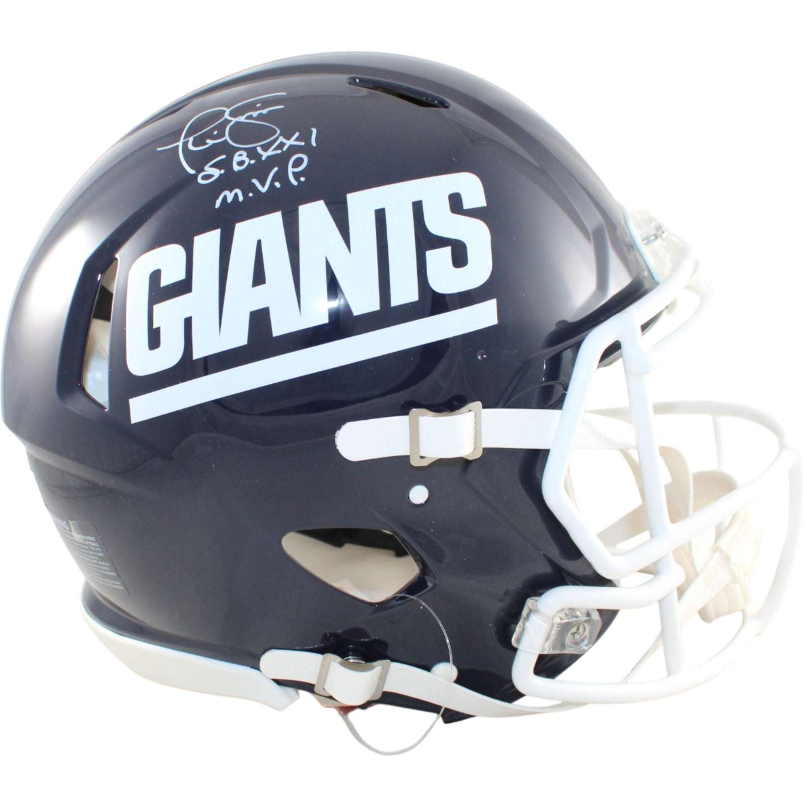 Phil Simms Signed New York Giants Pro Helmet Rush 81 TB XXI MVP Beckett W 58667