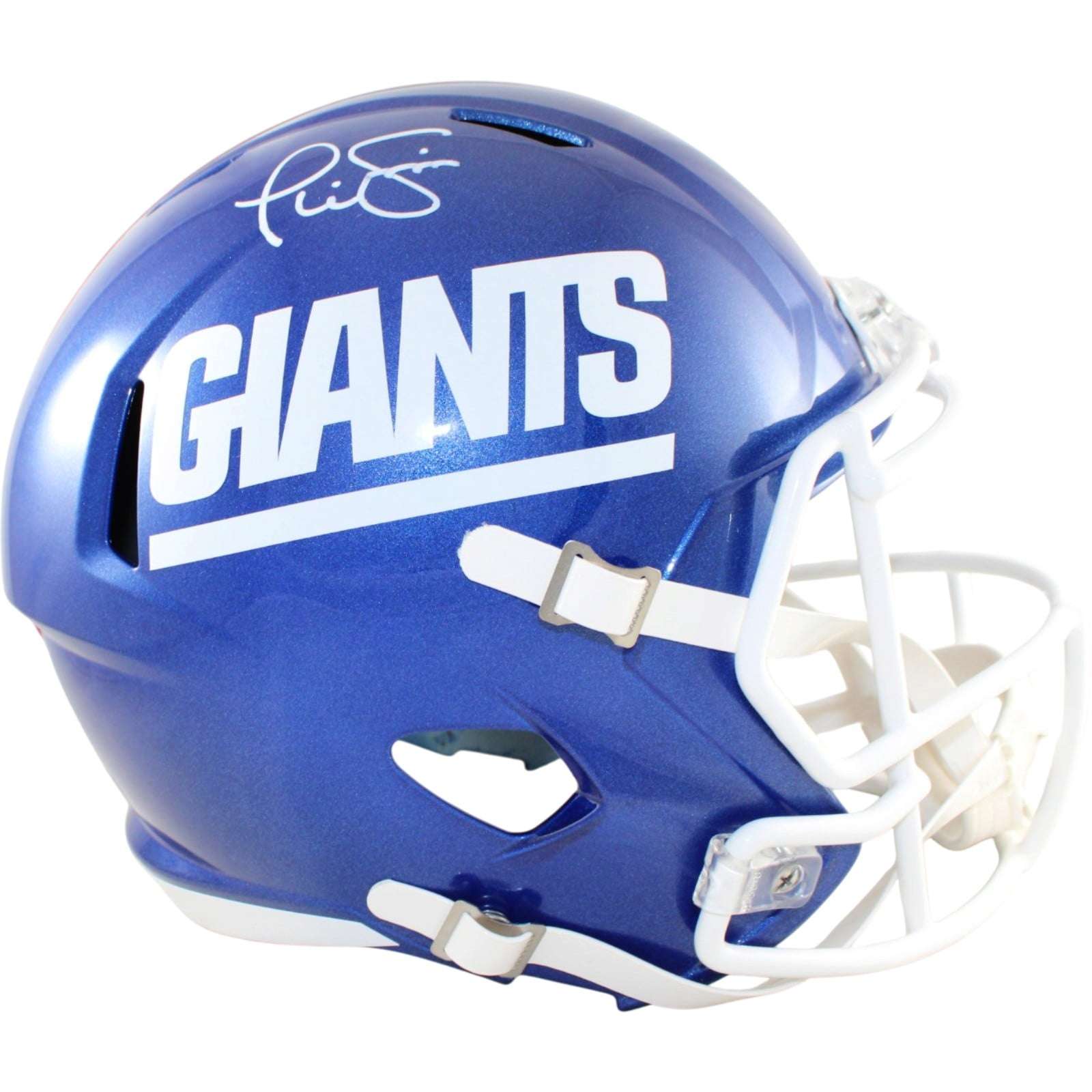 Phil Simms Signed New York Giants F/S Replica Helmet Rush Beckett Witness 58670