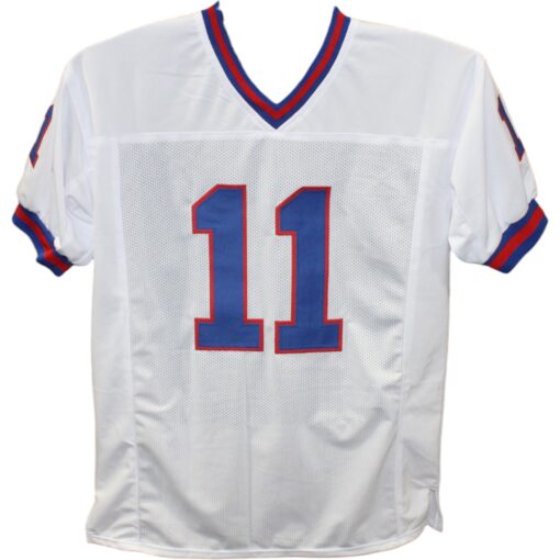 Phil Simms Autographed/Signed Pro Style Jersey White Beckett