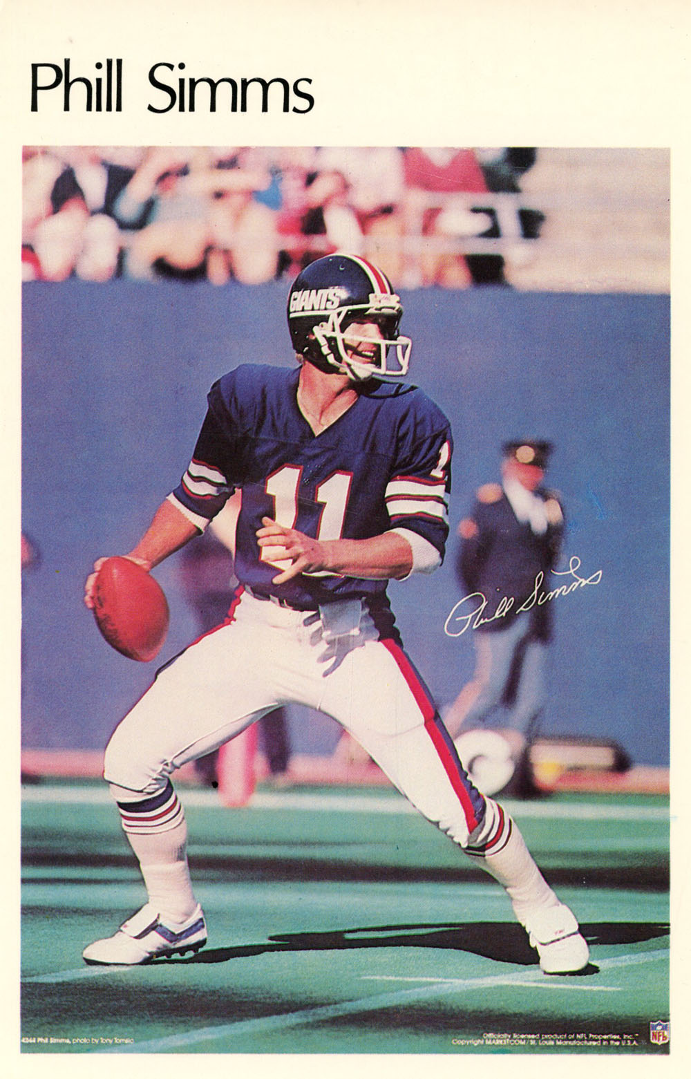Phil Simms New York Giants Mini Poster 49/50 Marketcom 46194