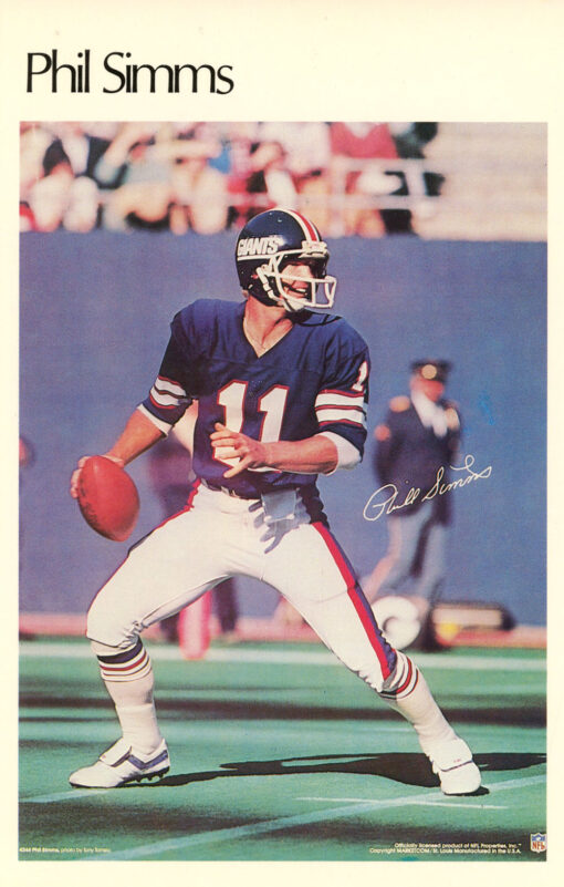 Phil Simms New York Giants Mini Poster 49/50 Marketcom 46196