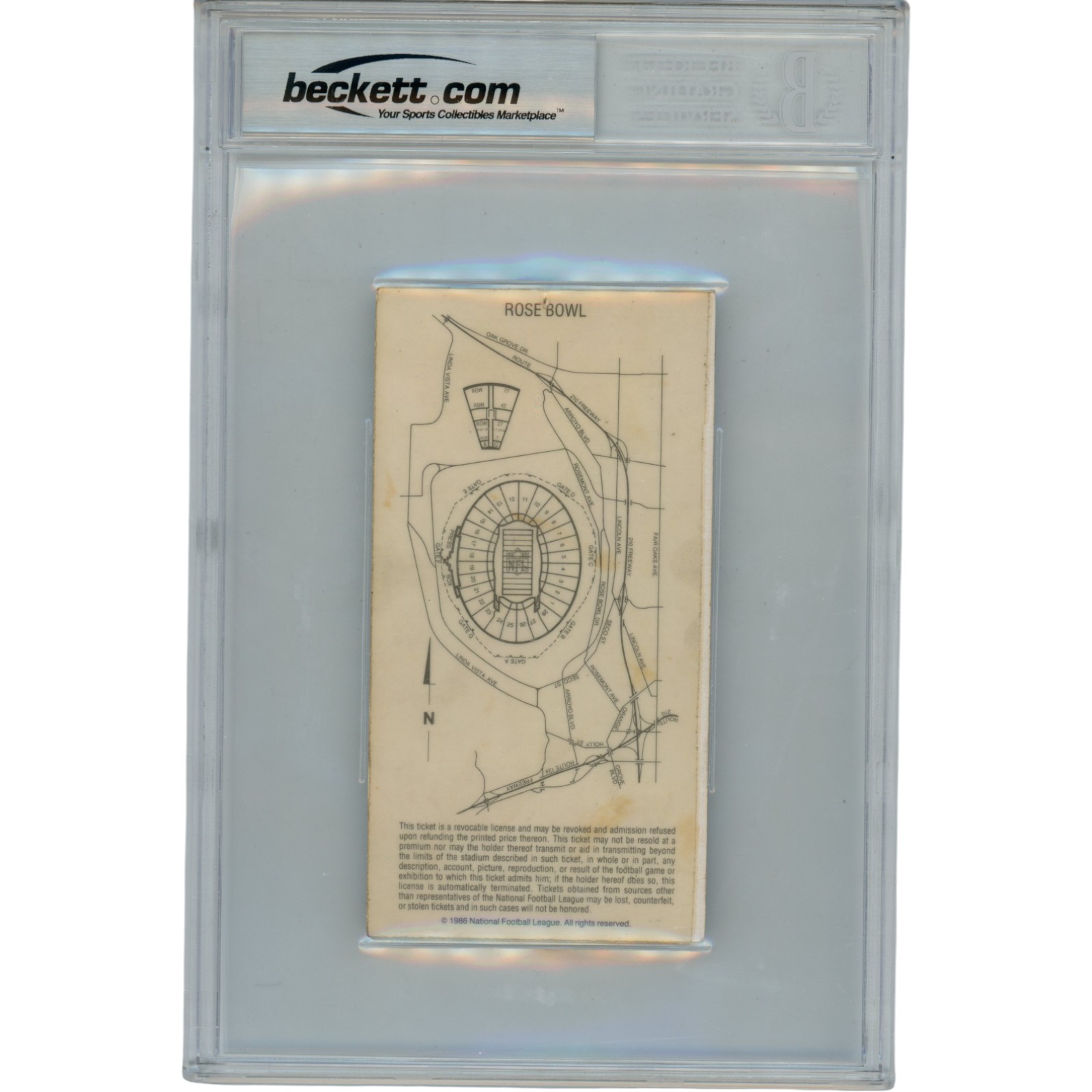 Phil Simms Autographed New York Giants Ticket Stub SB XXI MVP Slab Beckett 53170 2 Phil Simms Autographed New York Giants Ticket Stub SB XXI MVP Slab Beckett 53170