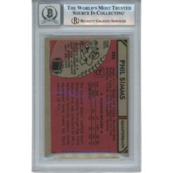 Phil Simms Autographed/Signed 1980 Topps #225 Slab Trading Card Beckett 53180