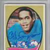 O.J. Simpson Signed Buffalo Bills 1970 Topps Rookie Card #90 HOF PSA Slab 24429