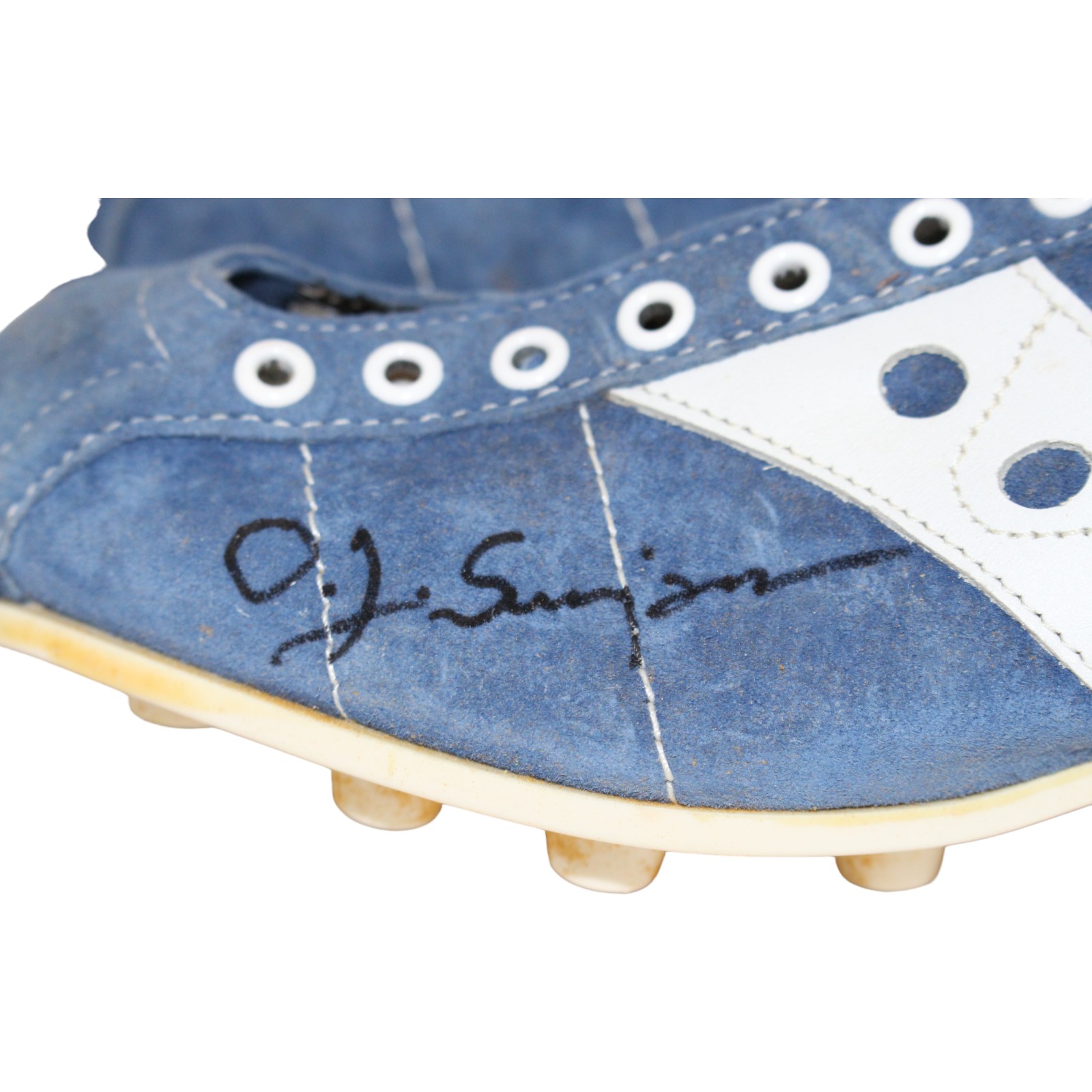 O.J. Simpson Signed Buffalo Bills Blue Tuffmobile Cleats Juice Is Loose JSA