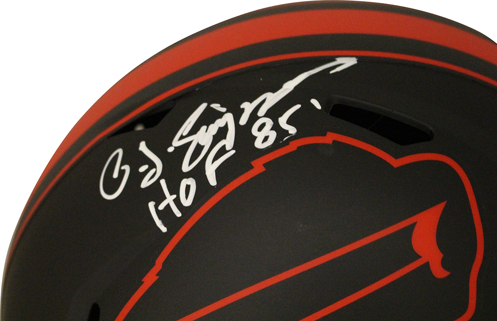 O.J. Simpson Autographed Buffalo Bills F/S Eclipse Speed Helmet HOF JSA 30381