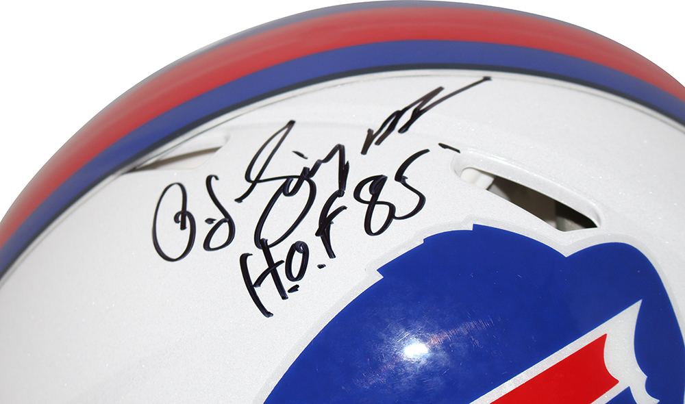 O.J. Simpson Autographed Buffalo Bills Authentic Speed Helmet HOF JSA 30377