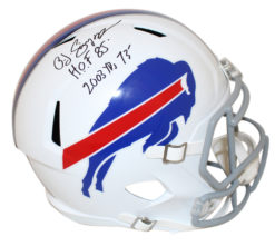 O.J. Simpson Autographed Buffalo Bills Speed Replica Helmet HOF & Yds JSA 25151