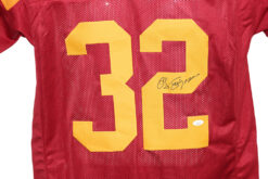 O.J. Simpson Autographed/Signed College Style Red XL Jersey JSA 21846