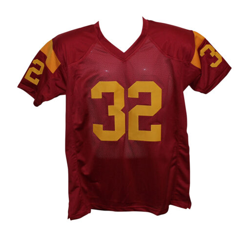 O.J. Simpson Autographed/Signed College Style Red XL Jersey JSA 21846