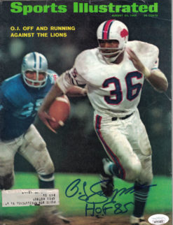 O.J. Simpson Autographed Buffalo Bills 1969 Sports Illustrated Magazine JSA 27339