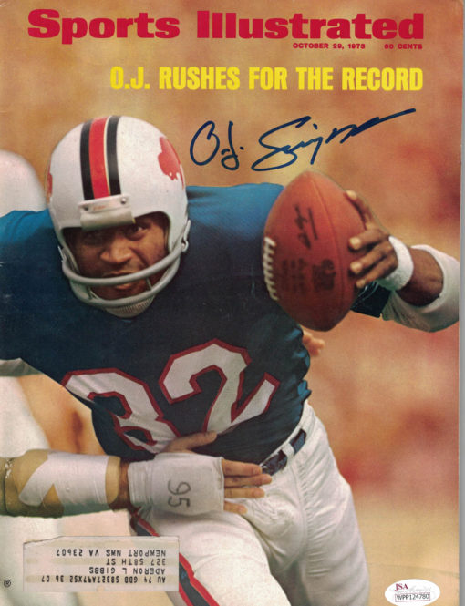 O.J. Simpson Autographed Buffalo Bills 1973 Sports Illustrated JSA 24361