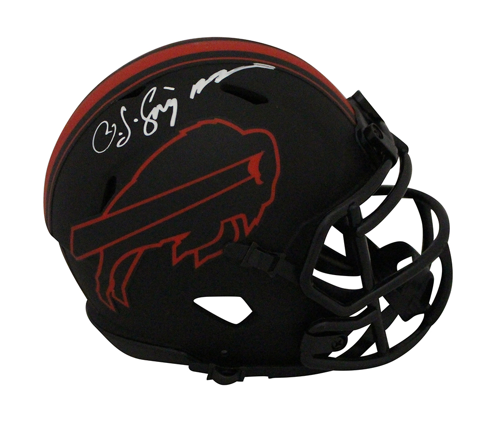 O.J. Simpson Autographed/Signed Buffalo Bills Eclipse Mini Helmet JSA 31725