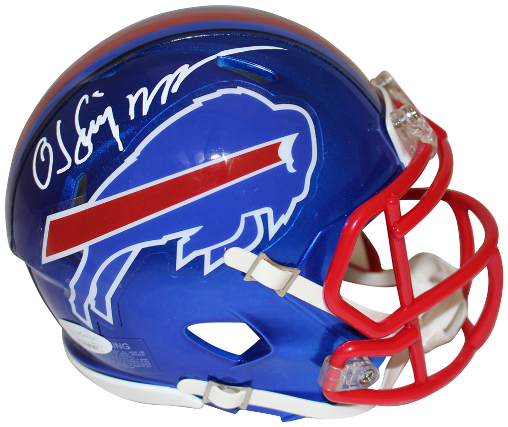O.J. Simpson Autographed/Signed Buffalo Bills Flash Mini Helmet JSA