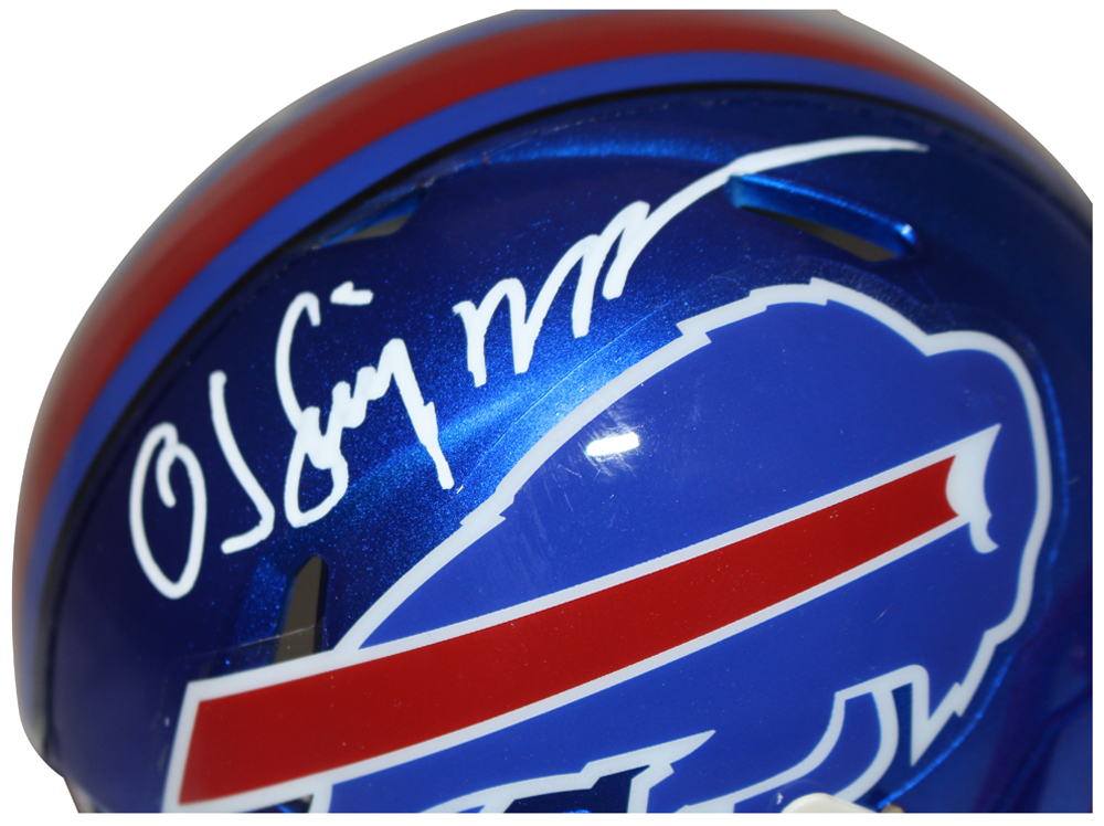 O.J. Simpson Autographed/Signed Buffalo Bills Flash Mini Helmet JSA