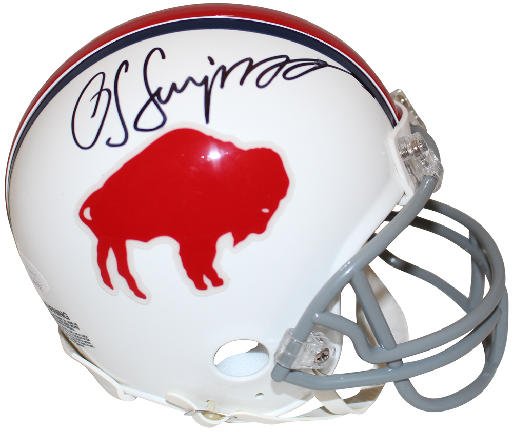 O.J. Simpson Autographed Buffalo Bills VSR4 196573 Mini Helmet JSA