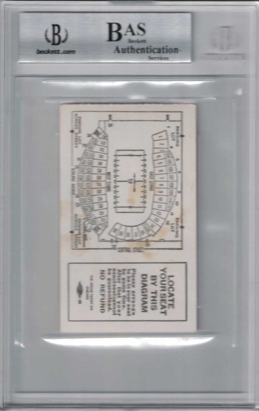 O.J. Simpson Signed 1968 USC Trojans vs Northwestern Ticket Seat 37 BAS 26485