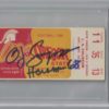 O.J. Simpson Signed 1968 USC Trojans vs Oregon State Ticket Seat 13 BAS 26488