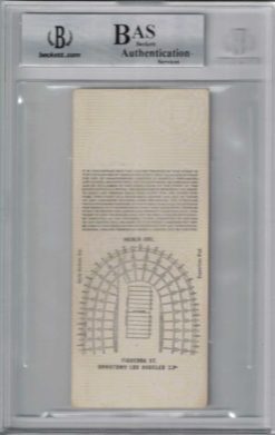 O.J. Simpson Signed 1968 USC Trojans vs Oregon State Ticket Seat 13 BAS 26488