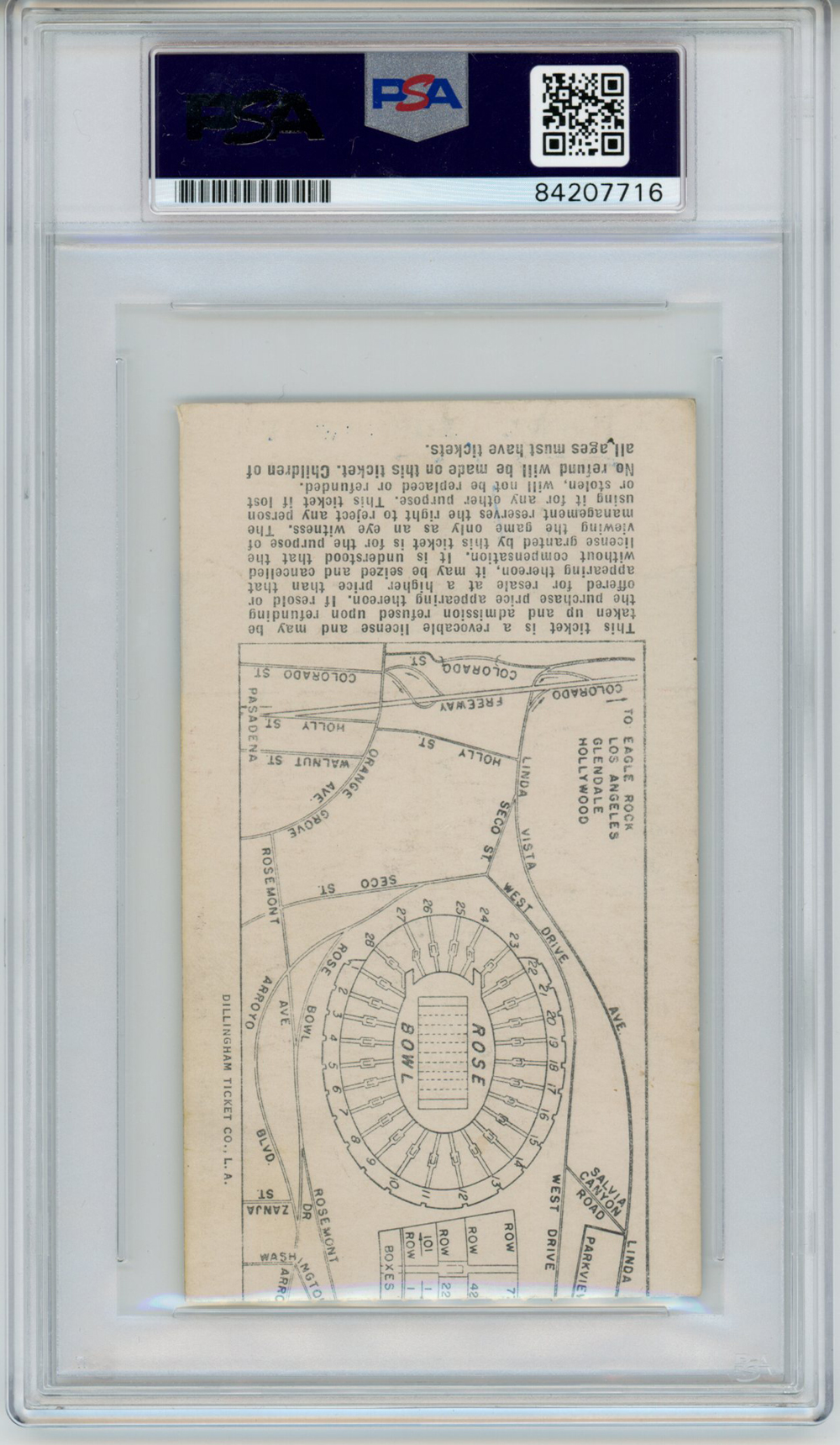 O.J. Simpson Autographed/Signed 1968 Rose Bowl Ticket Stub MVP PSA Slab 32629