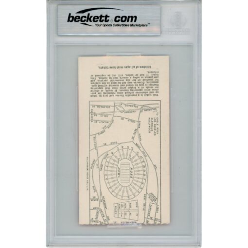 OJ Simpson Autographed USC Trojans 1968 Rose Bowl Ticket Stub Insc Beckett 48153