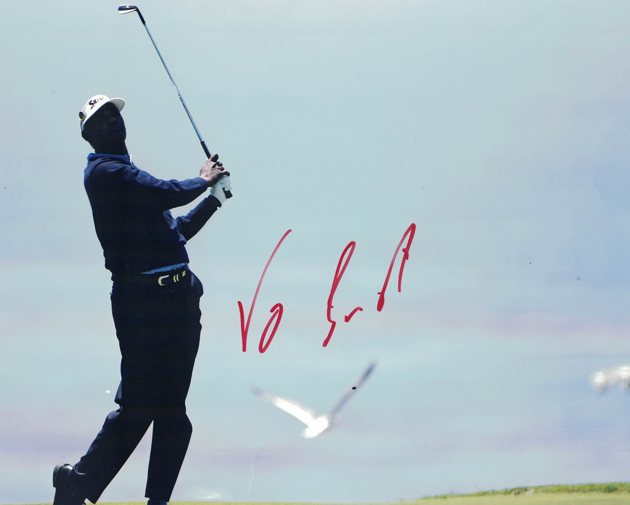 Vijay Singh Autographed/Signed PGA Tour Golf 8x10 Photo 30285