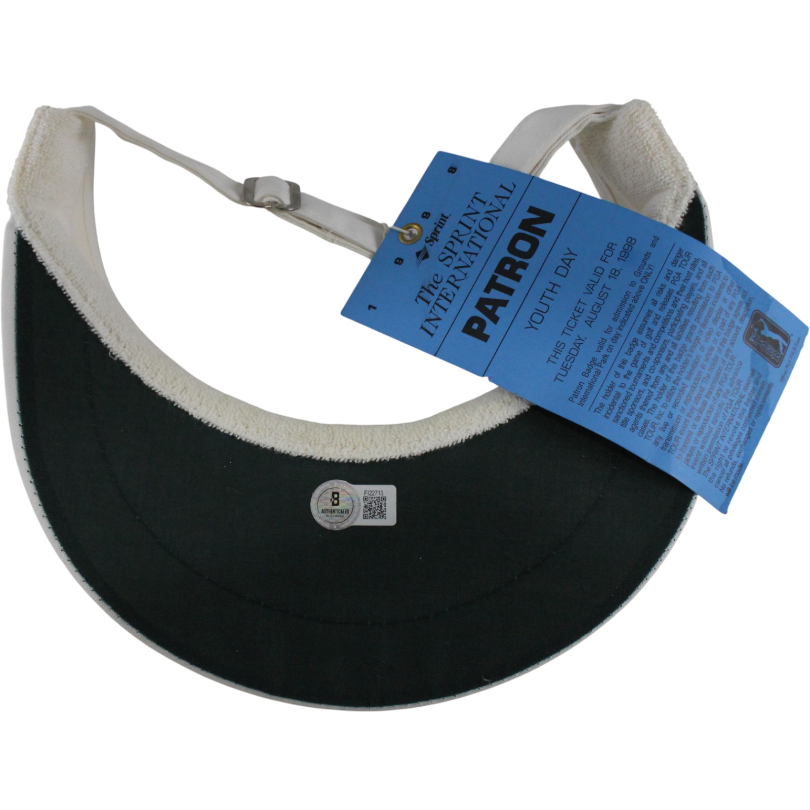 Vijay Singh Autographed/Signed PGA Tour Imperial White Hat Visor Beckett 52855 3 Vijay Singh Autographed/Signed PGA Tour Imperial White Hat Visor Beckett 52855