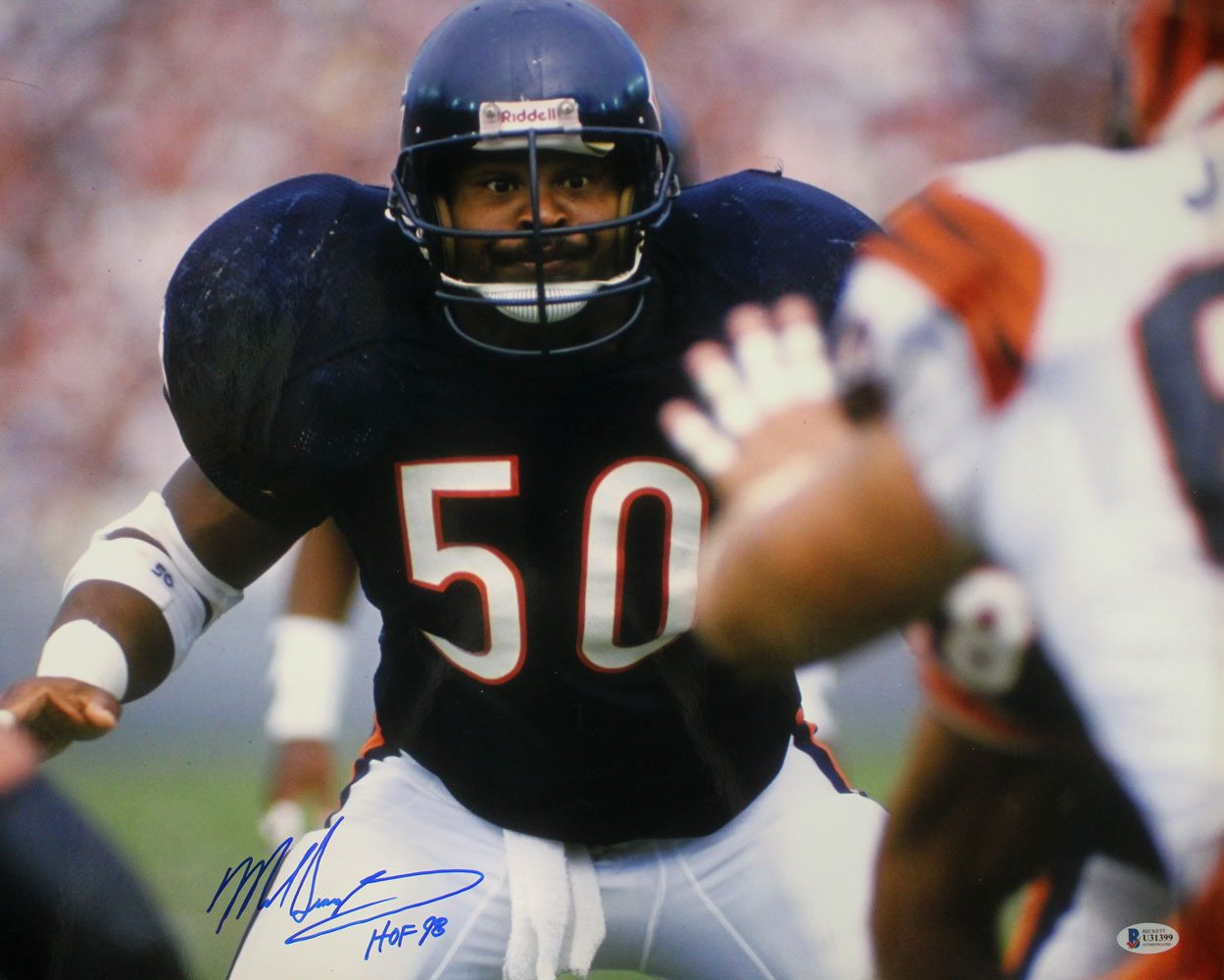 Mike Singletary Autographed/Signed Chicago Bears 16x20 Photo HOF BAS 29232