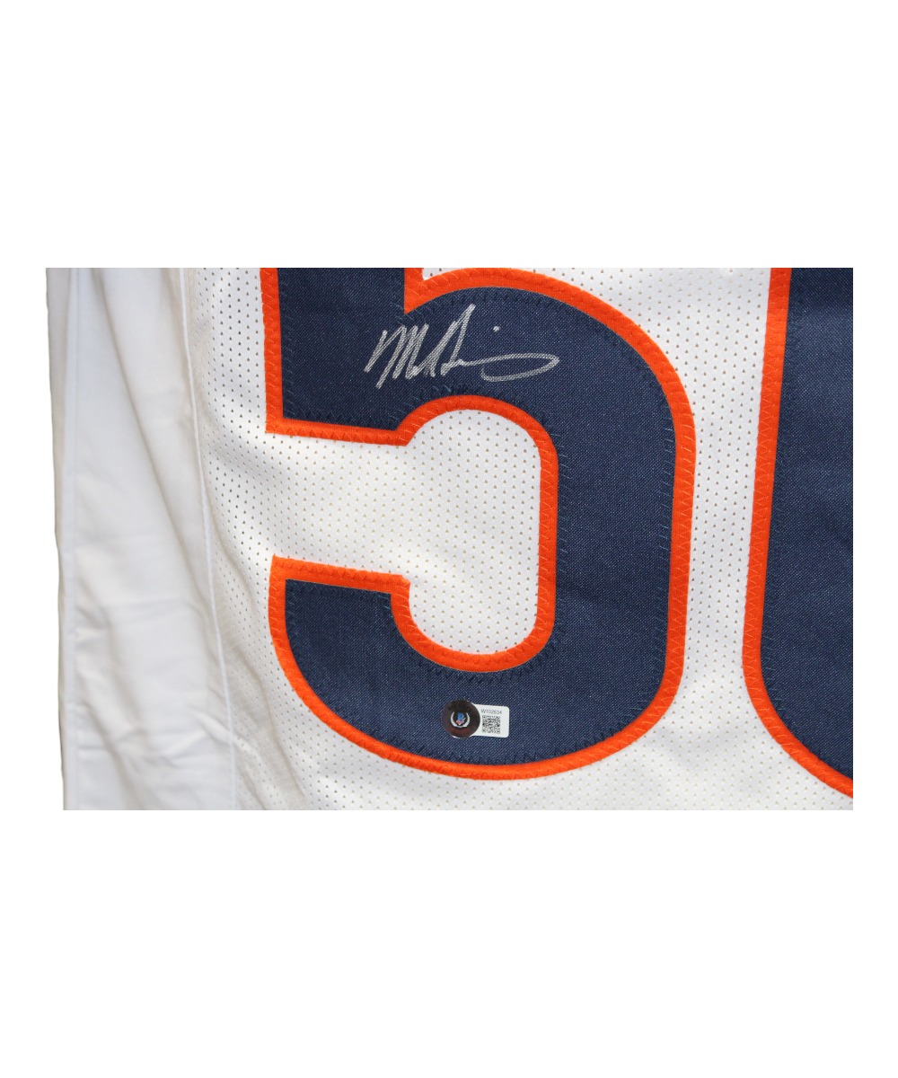 Mike Singletary Autographed/Signed Pro Style White Jersey Beckett