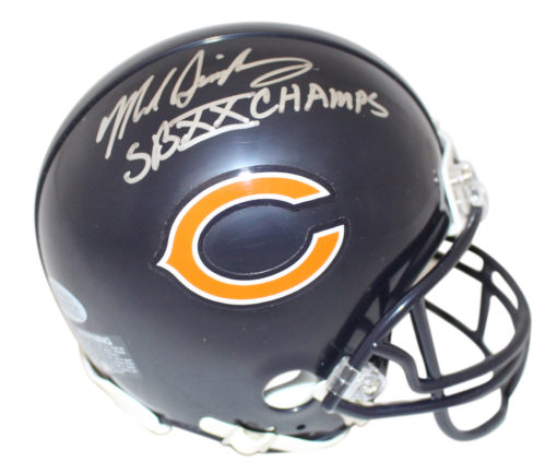 Mike Singletary Autographed Chicago Bears Mini Helmet SB XX Champs BAS 24477