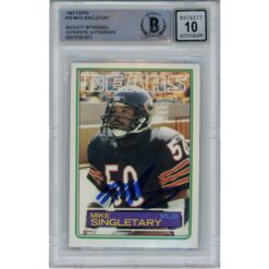 Mike Singletary Signed 1983 Topps #38 Slabbed Trading Card 10 Auto Beckett 49349