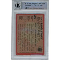Mike Singletary Signed 1983 Topps #38 Slabbed Trading Card 10 Auto Beckett 49349