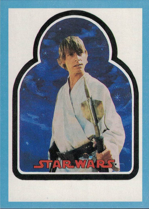 Luke Skywalker 1978 Topps Star Wars Blue Sugar Free Bubble Gum 59/75 Card 24796