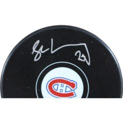 Juraj Slafkovsky Autographed Montreal Canadiens Logo Puck Debut Fanatics 53844