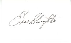 Enos Slaughter Autographed/Signed New York Yankees Index Card Beckett 56536