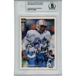 Webster Slaughter Signed Houston Oilers 94 Collector's Choice Card Beckett 56125