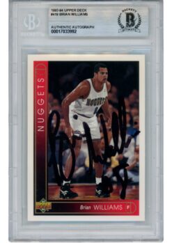 Brian Williams Autographed 93-94 Upper Deck #419 Slab Trading Card Beckett 52710