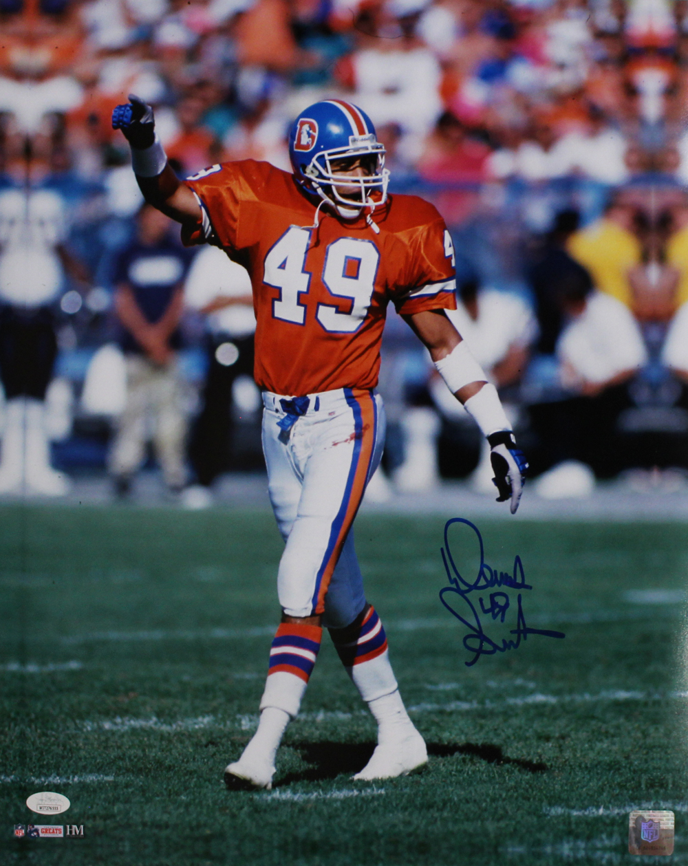 Dennis Smith Autographed/Signed Denver Broncos 16x20 Photo JSA