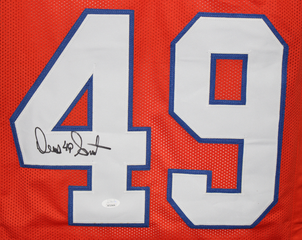 Dennis Smith Autographed/Signed Pro Style Orange XL Jersey JSA
