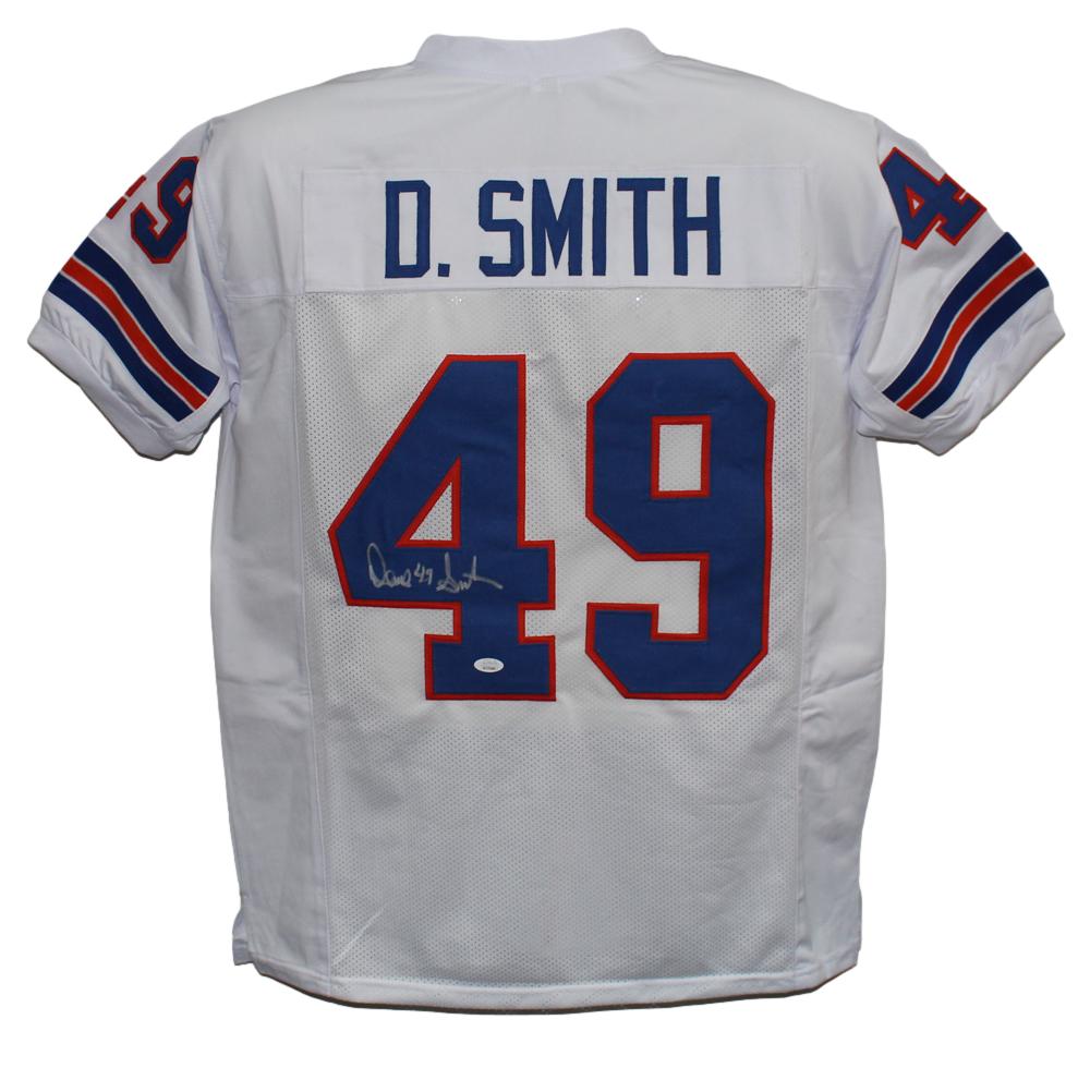 Dennis Smith Autographed/Signed Pro Style White XL Jersey JSA