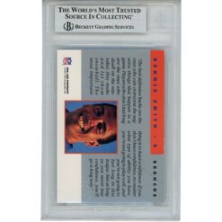 Dennis Smith Autographed Denver Broncos 1991 Pro Line Card Slab Beckett 56136