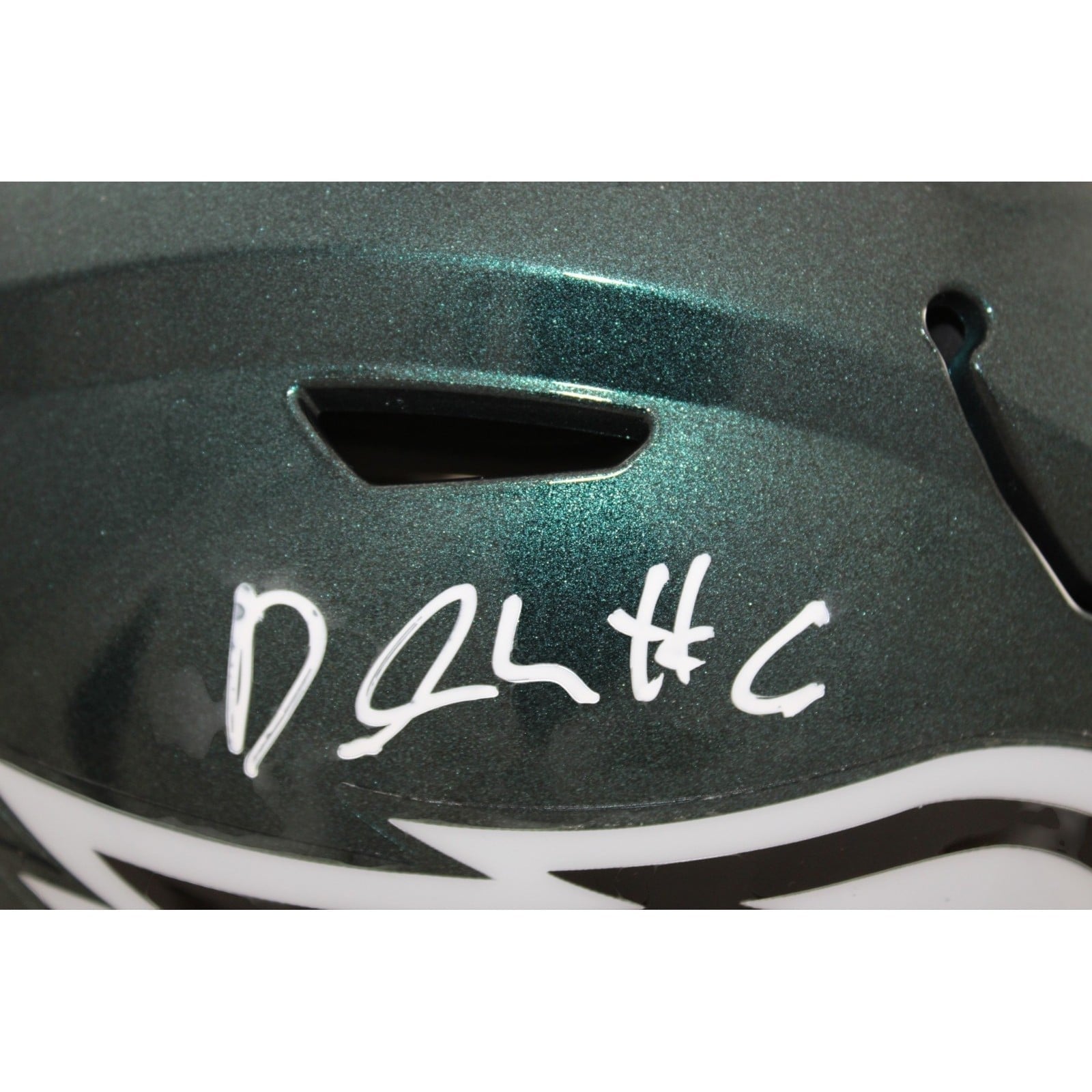 Devonta Smith Signed Philadelphia Eagles Mid-Sized Midi Helmet Beckett W 58595 2 Devonta Smith Signed Philadelphia Eagles Mid-Sized Midi Helmet Beckett W 58595