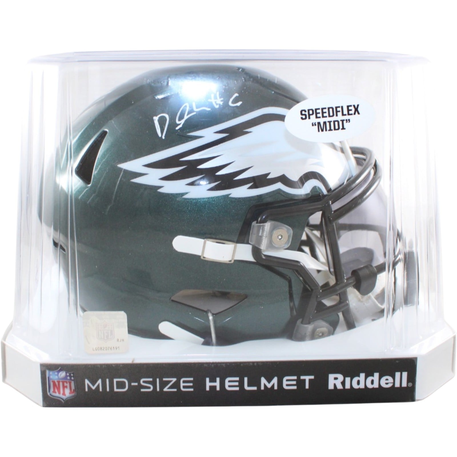 Devonta Smith Signed Philadelphia Eagles Mid-Sized Midi Helmet Beckett W 58595 6 Devonta Smith Signed Philadelphia Eagles Mid-Sized Midi Helmet Beckett W 58595