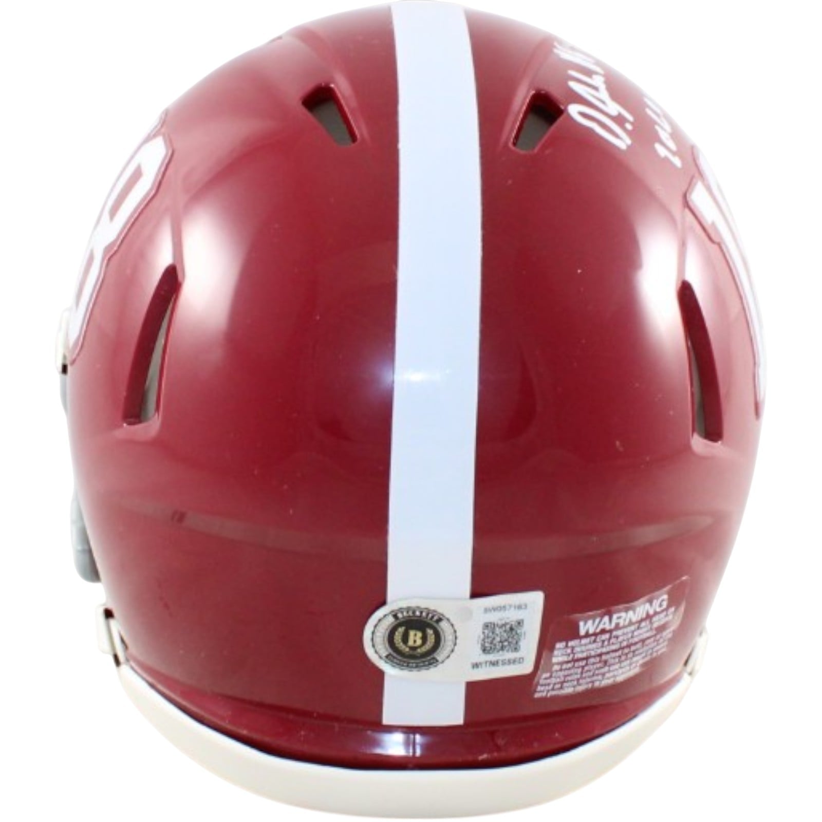 Devonta Smith Autographed Alabama Crimson Tide Mini Helmet Beckett W 58589