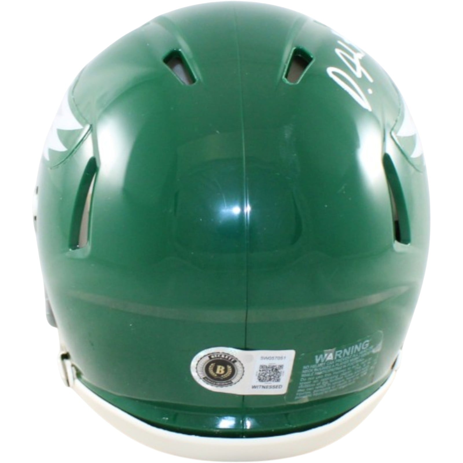 Devonta Smith Autographed Philadelphia Eagles Mini Helmet 74 TB Beckett W 58585 2 Devonta Smith Autographed Philadelphia Eagles Mini Helmet 74 TB Beckett W 58585