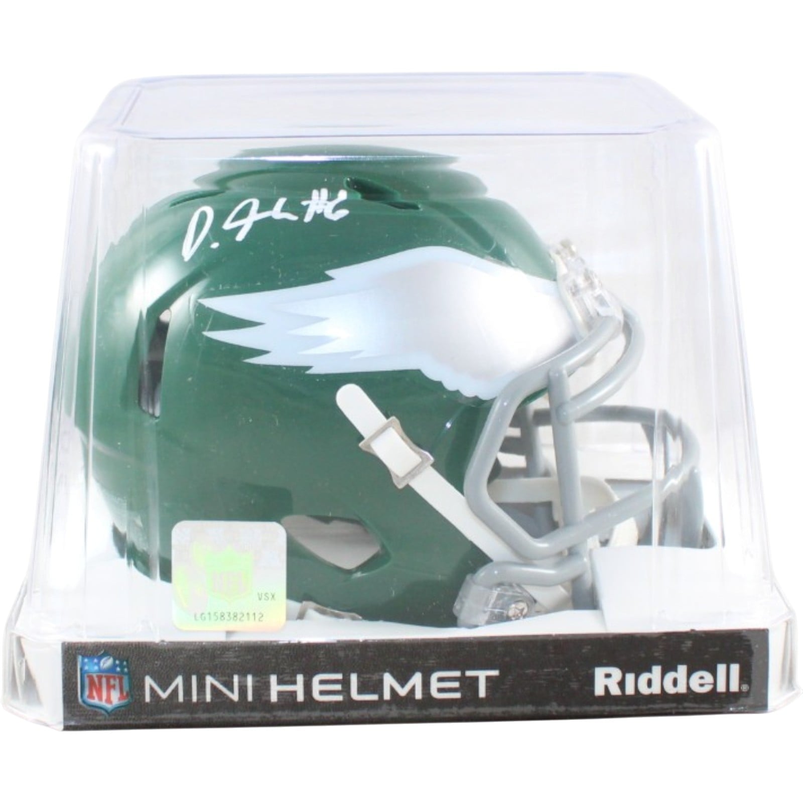 Devonta Smith Autographed Philadelphia Eagles Mini Helmet 74 TB Beckett W 58585 5 Devonta Smith Autographed Philadelphia Eagles Mini Helmet 74 TB Beckett W 58585