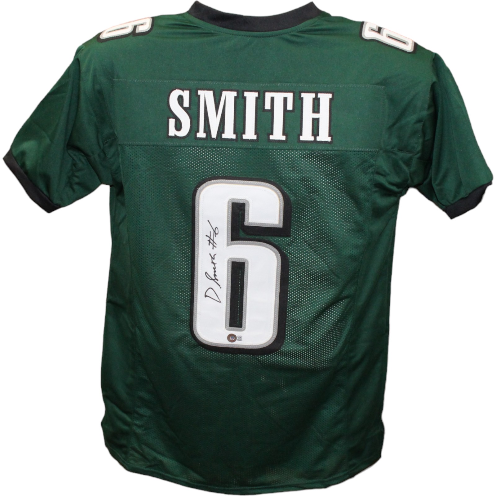 Devonta Smith Autographed/Signed Pro Style Green Jersey Beckett