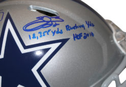 Emmitt Smith & Tony Dorsett Signed Cowboys Authentic Speed Helmet BAS